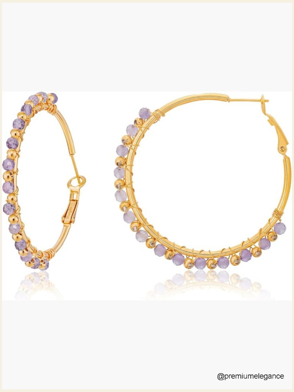 18k Gold Plated Chunky Hoop Earrings for Women - Statement Jewelry